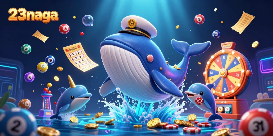 Permainan lotere seru dengan 23naga, ikan paus, narwhal, dan lumba-lumba!