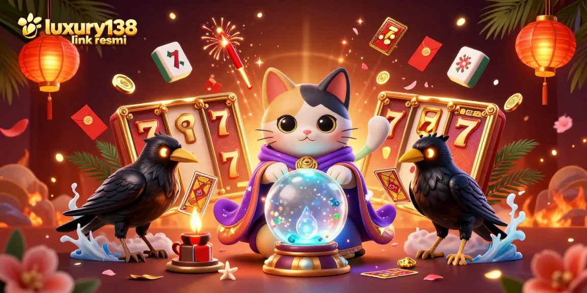 Experience the thrill of winning with luxury138 link resmi featuring vibrant slot reels and mystical casino elements.