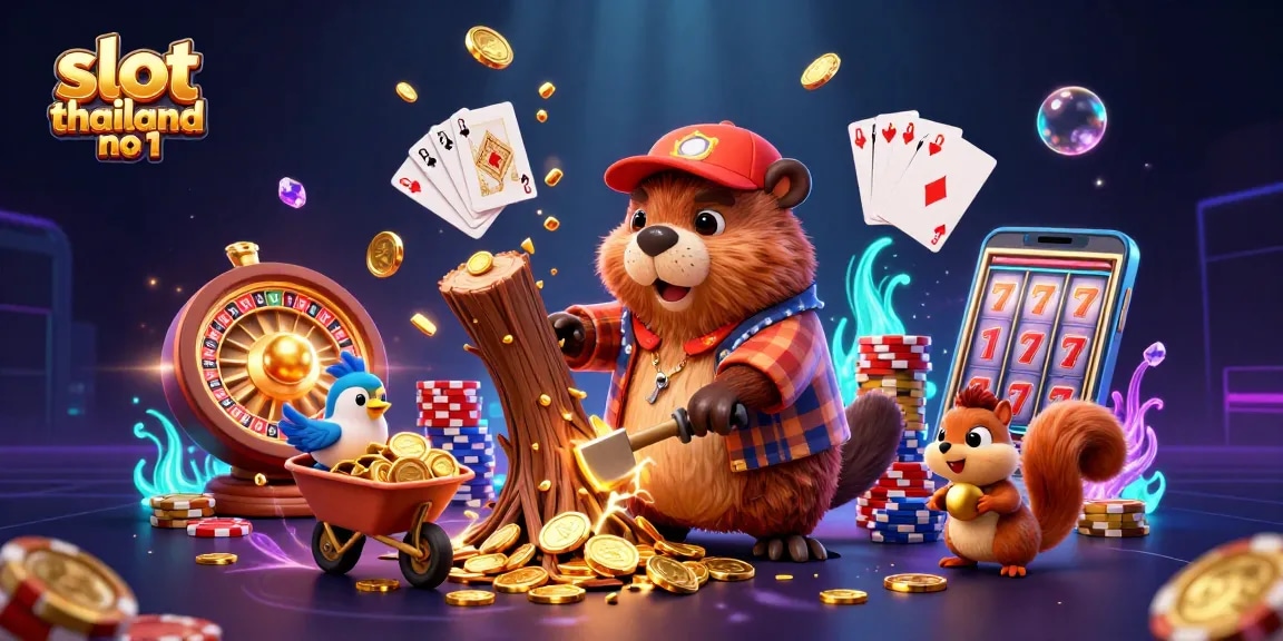 Engage with slot thailand no 1 by playing dynamic slot reels surrounded by playful characters and golden coins.