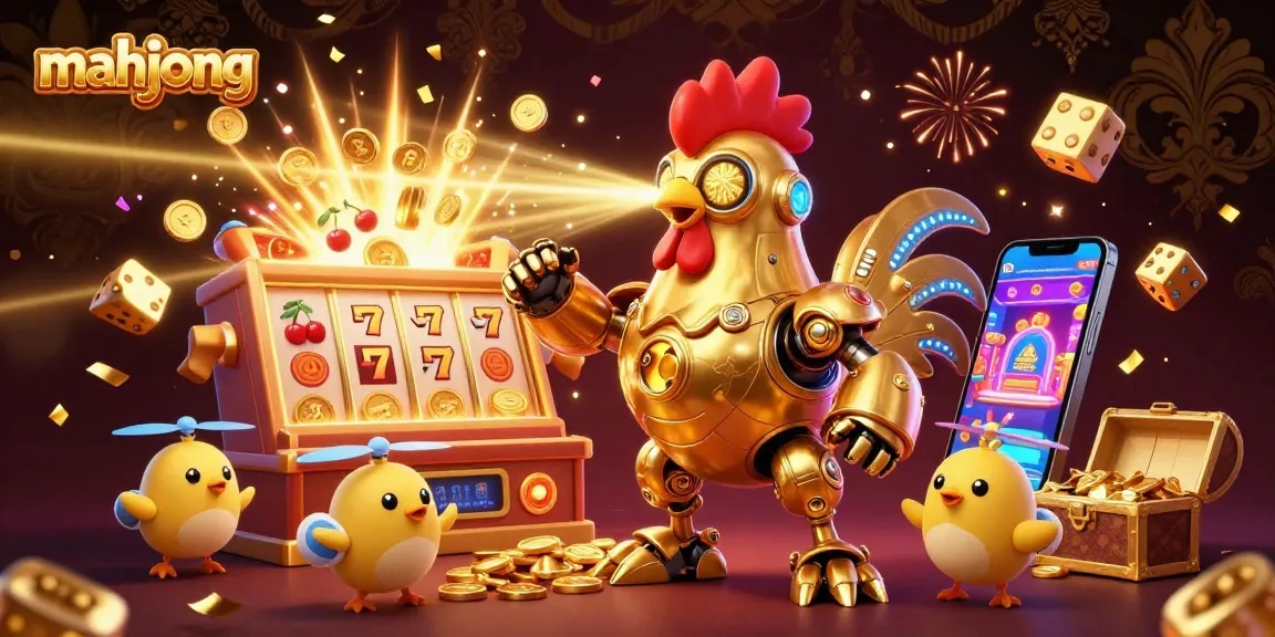 Experience thrilling mahjong gameplay surrounded by vibrant casino elements and exciting animations.