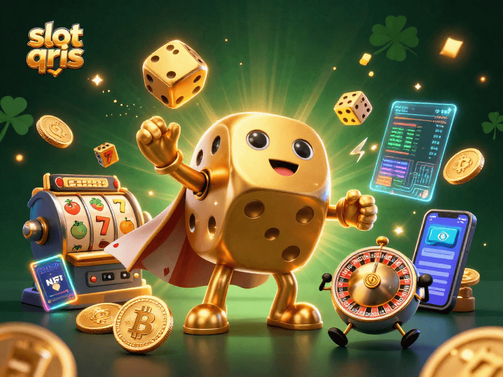 Engage with slot qris and discover dynamic gaming experiences in a vibrant 3D casino scene.