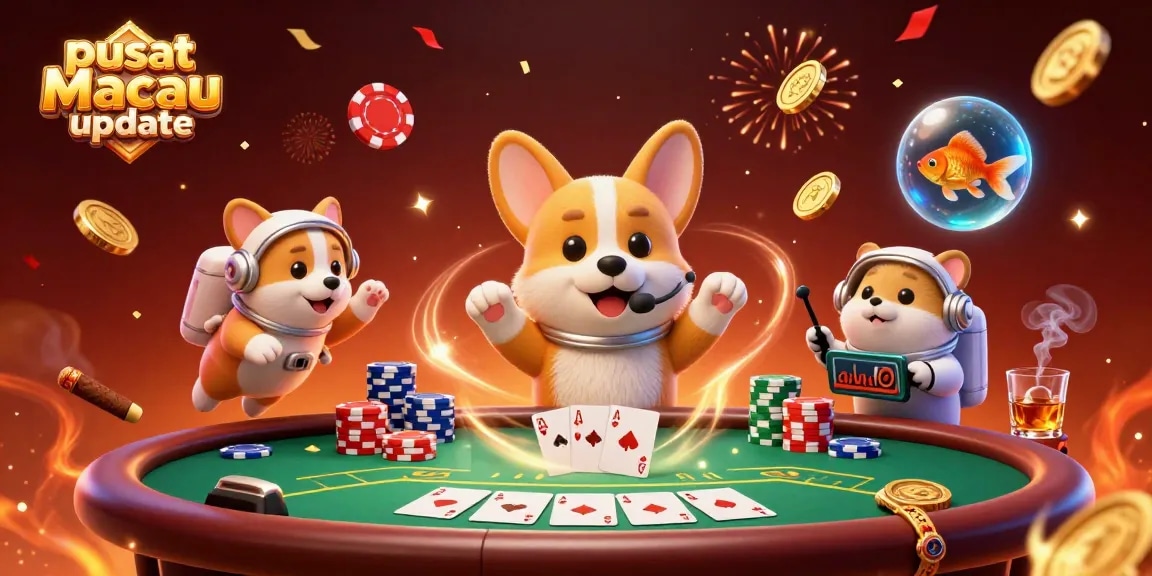Permainan pusat Data Macau update yang menyenangkan dengan corgi astronot dan karakter lainnya di kasino luar angkasa.