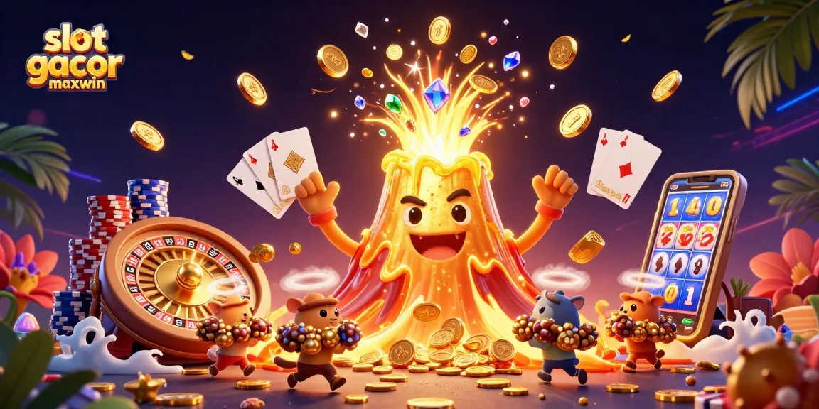 Menangkan slot gacor maxwin dengan karakter kartun gemerlap di sambaran api gunung emas!