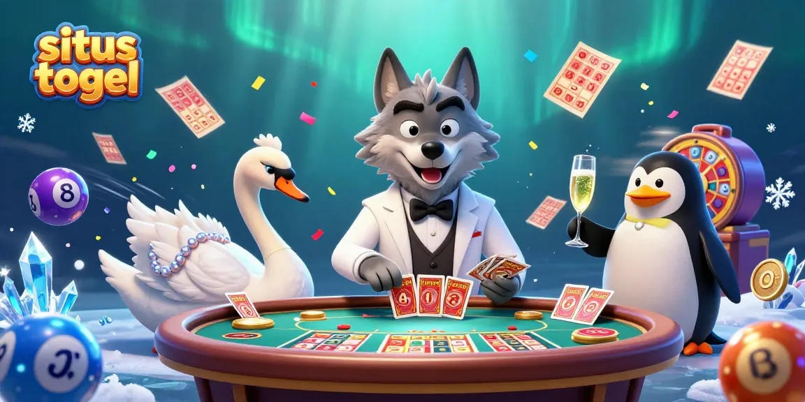 Menangkan pengalaman situs togel online dengan bola nomor dan mesin undian di latar belakang yang meriah.
