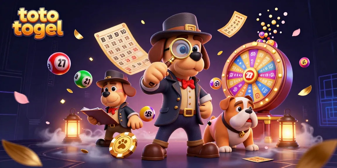 Engage with toto togel gaming through vibrant scenes of lottery excitement and strategic clues.