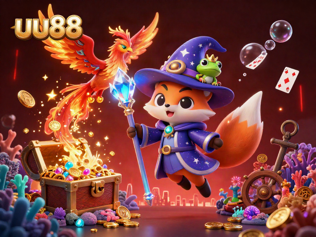 Experience excitement with uu88 through a vibrant 3D casino adventure, showcasing thrilling game elements.