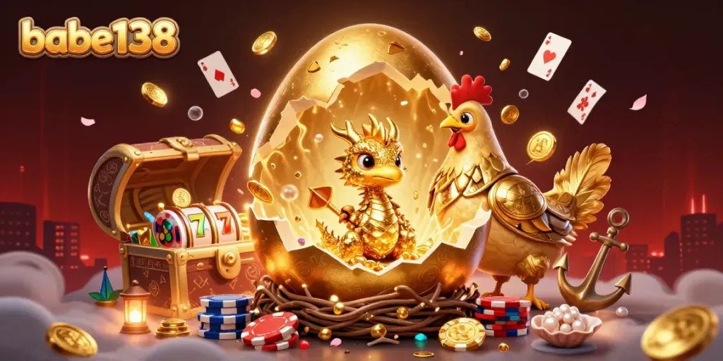 Menangkan chip poker di babe138 dengan naga emas yang baru lahir dan telur kasino gorengan.