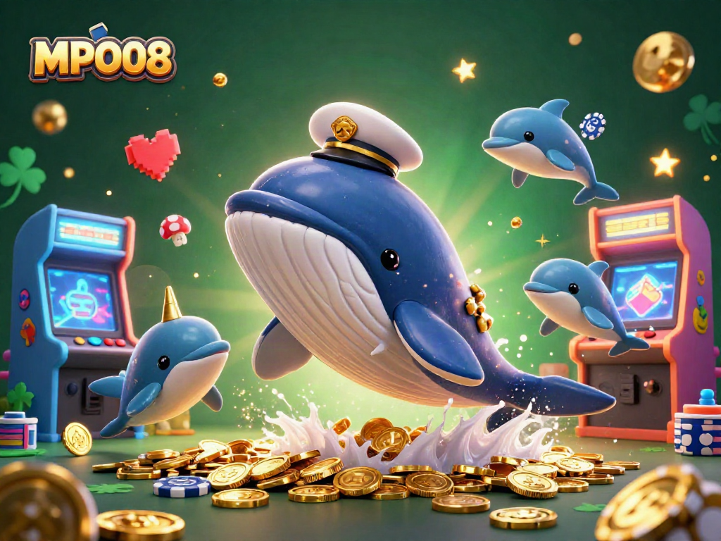 MPO08 captivates online gamblers in an exciting scene with playful characters and casino elements.