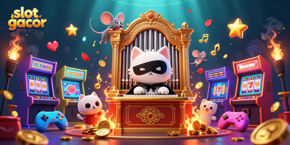 Experience the thrill of slot gacor with vibrant, dynamic casino elements in an enchanting 3D scene.