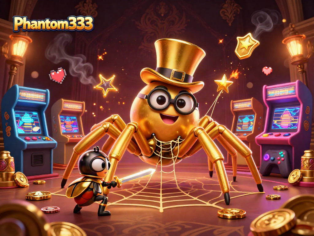 Engage with phantom333's stunning casino journey featuring iconic characters amidst vibrant gaming atmosphere.