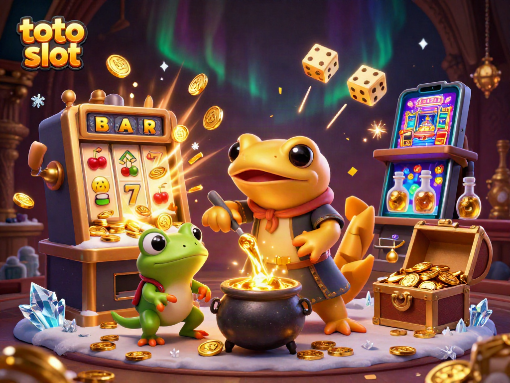 Menghadirkan pengalaman menarik dengan toto slot yang menampilkan petualangan alkemis dengan kuali emas dan mesin slot di dalamnya.