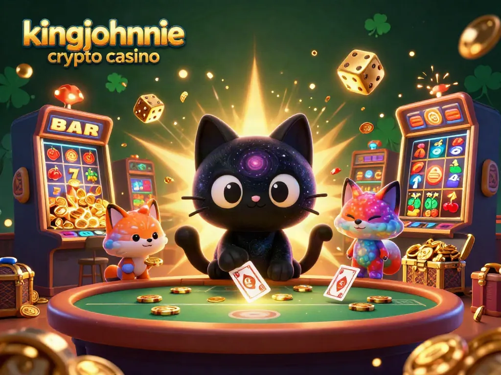 Engage with kingjohnnie crypto casino's vibrant gaming universe featuring characters overflowing with winning energy.