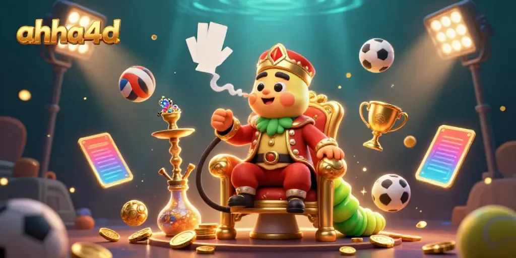 Mengungkap keajaiban AHHA4D melalui ilustrasi yang menampilkan karakter menarik dalam dunia judi dan elemen judi yang dinamis.