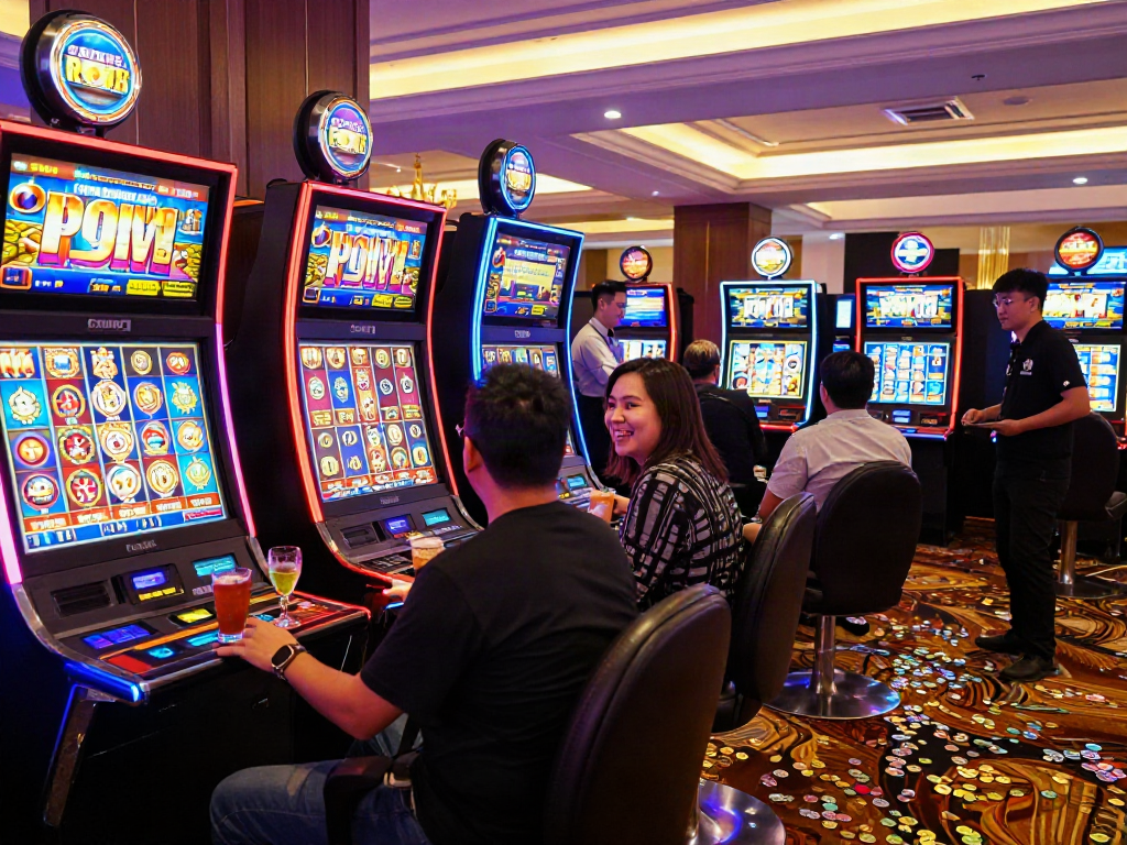 Permainan Toto Slot Gacor yang mengasyikkan dengan pemain merasakan kegembiraan kemenangan di kasino.
