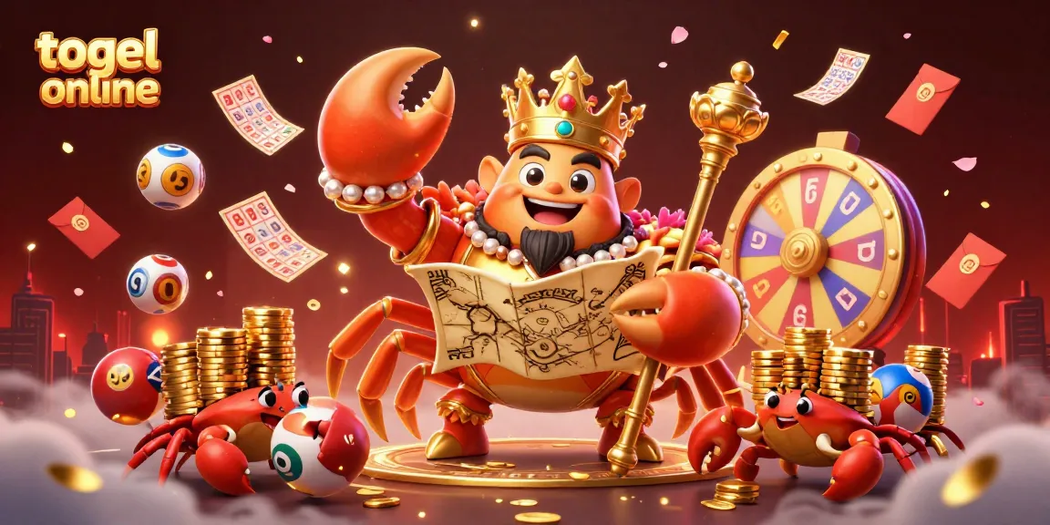 Permainan togel online dengan karakter unik dan elemen keberuntungan di latar belakang yang menakjubkan.