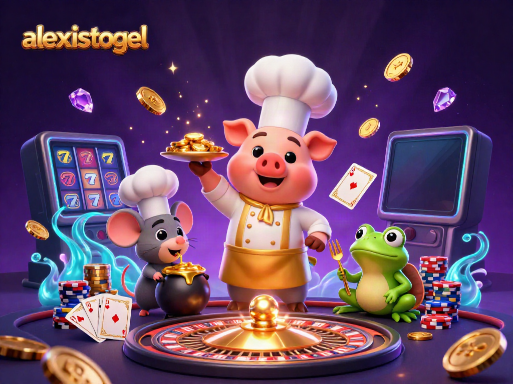 Rasakan keseruan dan kekayaan dalam gambaran casino bersama alexistogel, dengan koin emas dan karakter menawan.