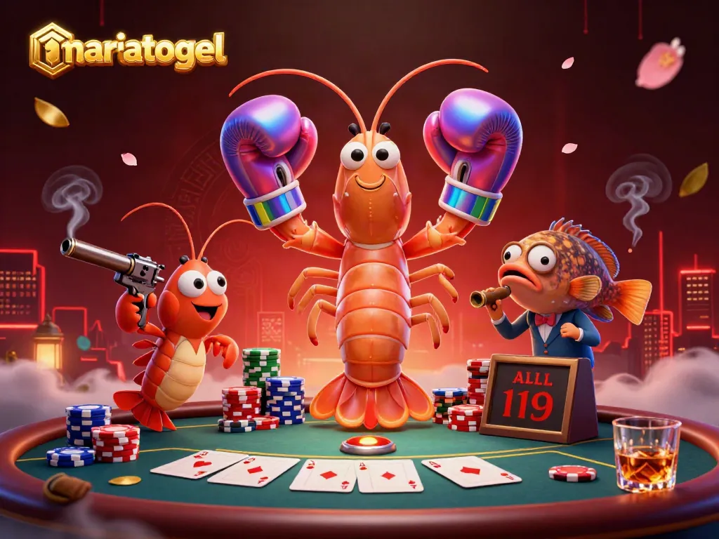Engage in thrilling gameplay with mariatogel, featuring a vibrant casino scene with poker elements and animated characters.