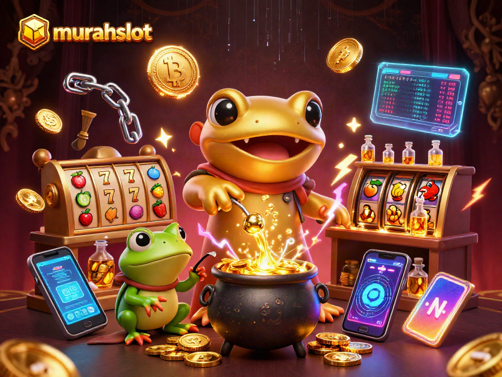Engage with murahslot's vibrant gameplay featuring exciting slot machines, Bitcoin, and alchemical magic