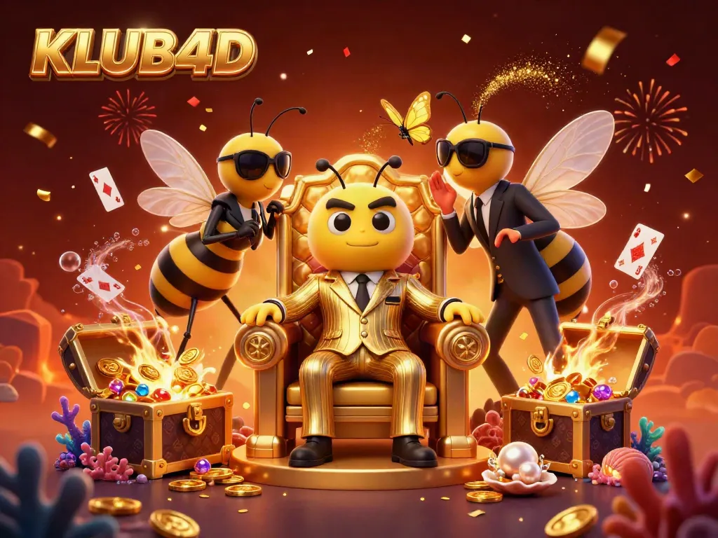 KLUB4D menghadirkan ilustrasi 3D kartun mewah dengan karakter unik di dunia kasino.