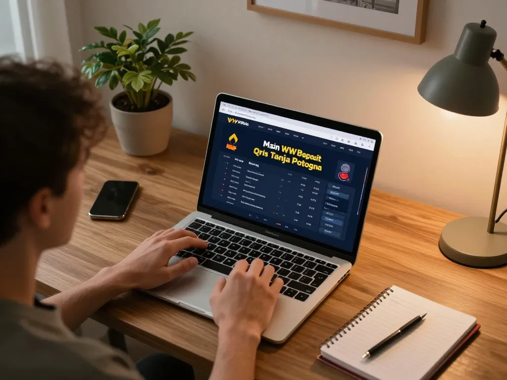 Main WWBola Deposit Qris Tanpa Potongan showcases online betting experience with strategic gameplay at home.