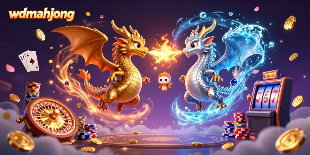 Experience the thrill of gameplay with wdmahjong, featuring magical dragons and vibrant casino elements.