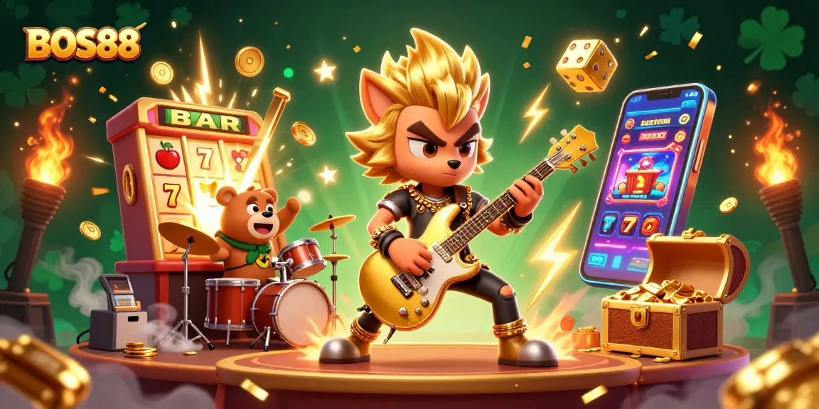 Bermain slot online dengan warna cerah di BOS88, pengalaman kasino yang menyenangkan.