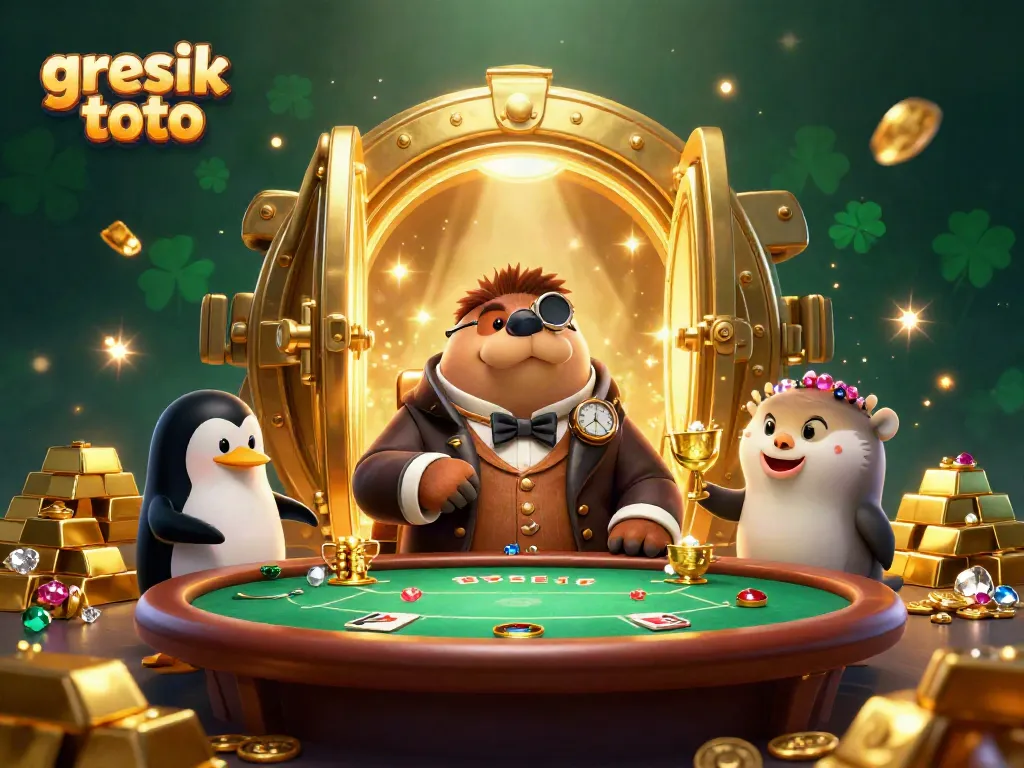 Experience thrilling card games with gresik toto, featuring a jolly walrus and unique underwater elements.