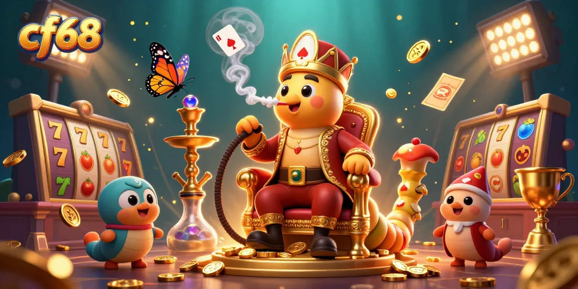 Experience thrilling gameplay with cf68's vibrant casino illustration featuring dynamic slot elements.