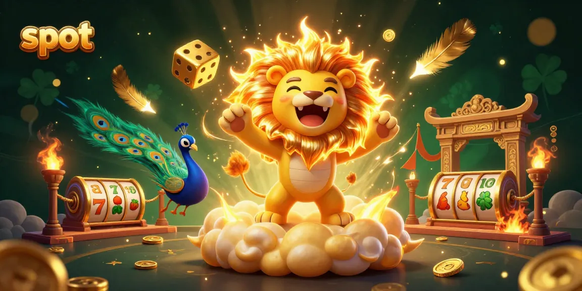 Engage with exciting slot games featuring vibrant characters and dynamic elements in this thrilling casino illustration.