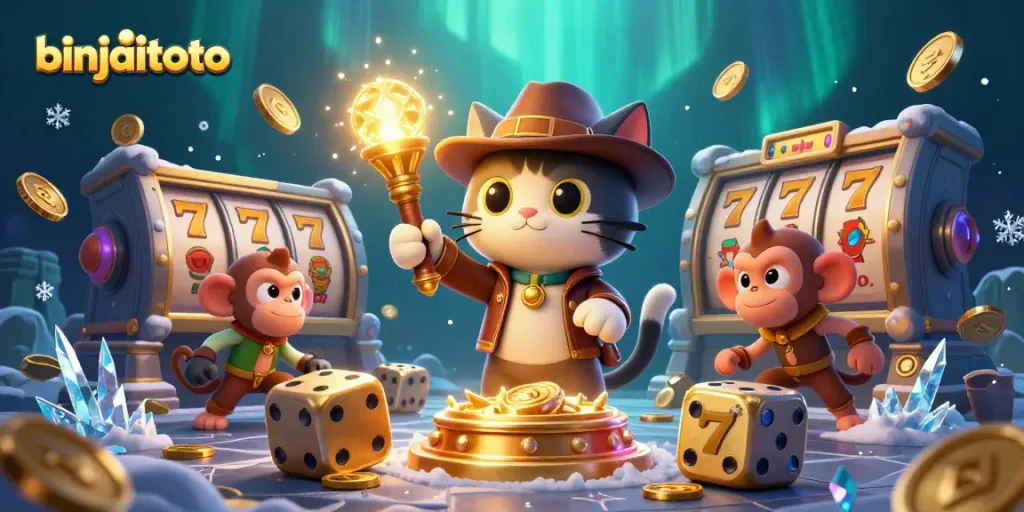 Permainan slot dengan winrate tinggi di binjaitoto, kucing petualang menemukan artefak emas kasino.