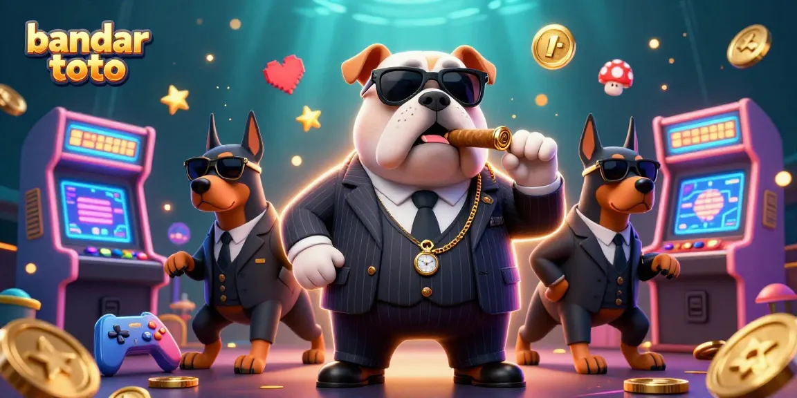 Experience the thrill of Bandar Toto with a mafia-style 3D scene filled with gaming elements and excitement.