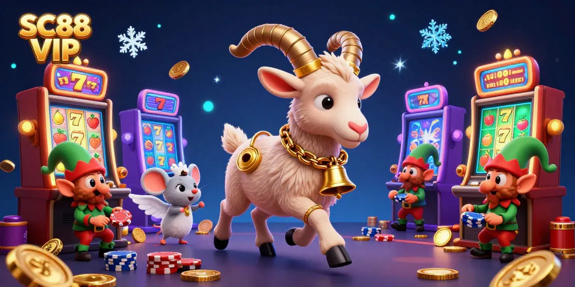 Experience thrilling gameplay at SC88 VIP with festive casino action featuring whimsical 3D characters and slot machines.