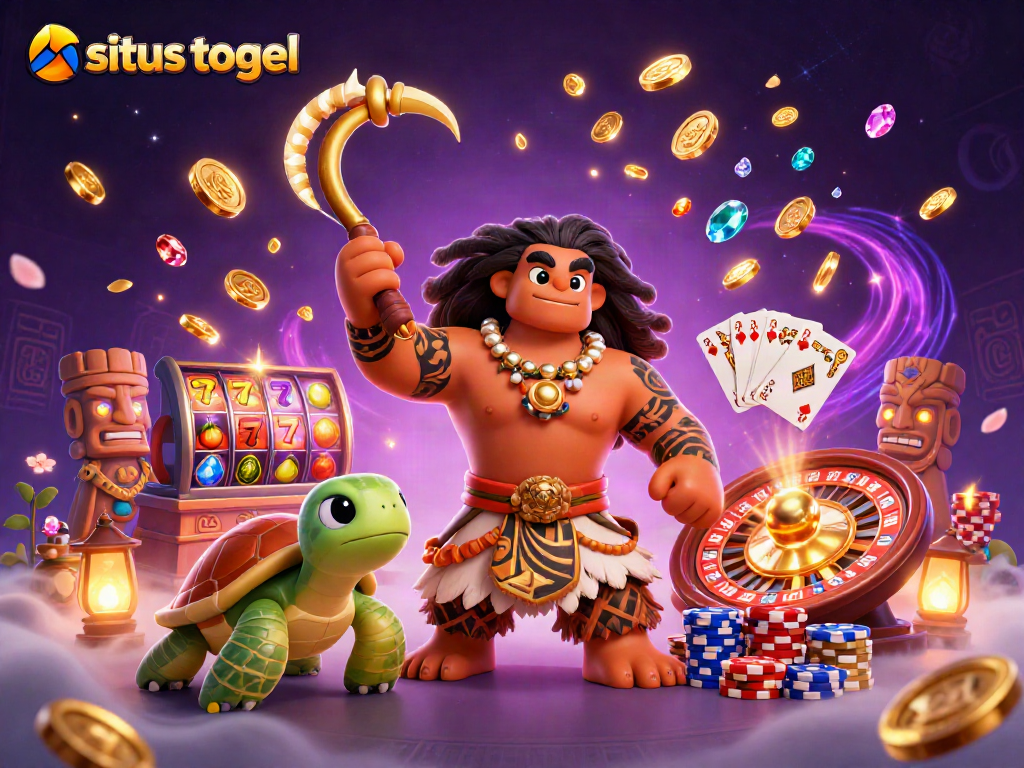 Experience thrilling situs togel with vibrant characters and dynamic casino elements.