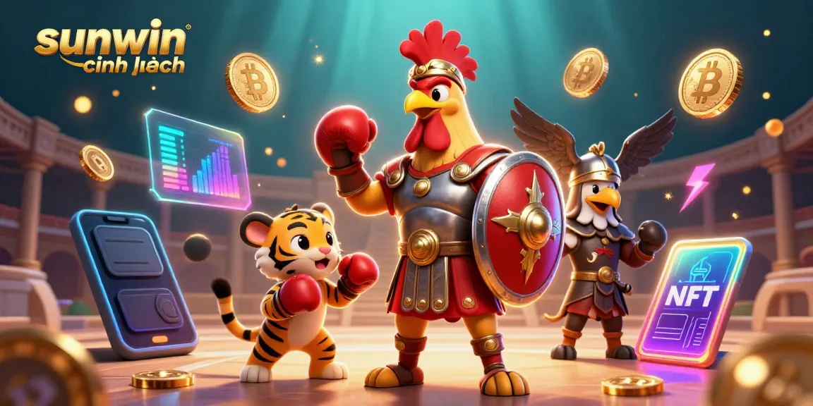 Experience thrilling gameplay at sunwin chính hãng with a visually engaging 3D illustration capturing intense moments.