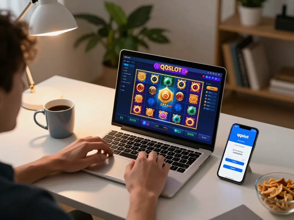 Sesi permainan online yang menarik dengan link login qqslot resmi terlihat jelas di layar