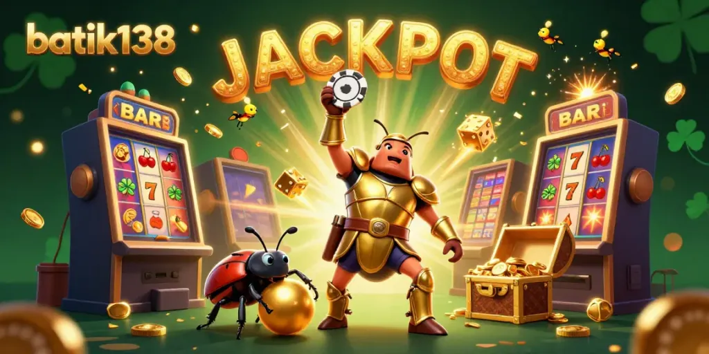 Ubah permainan dengan batik138, lihat kumbang hercules mengangkat chip poker di tengah jackpot yang spektakuler.