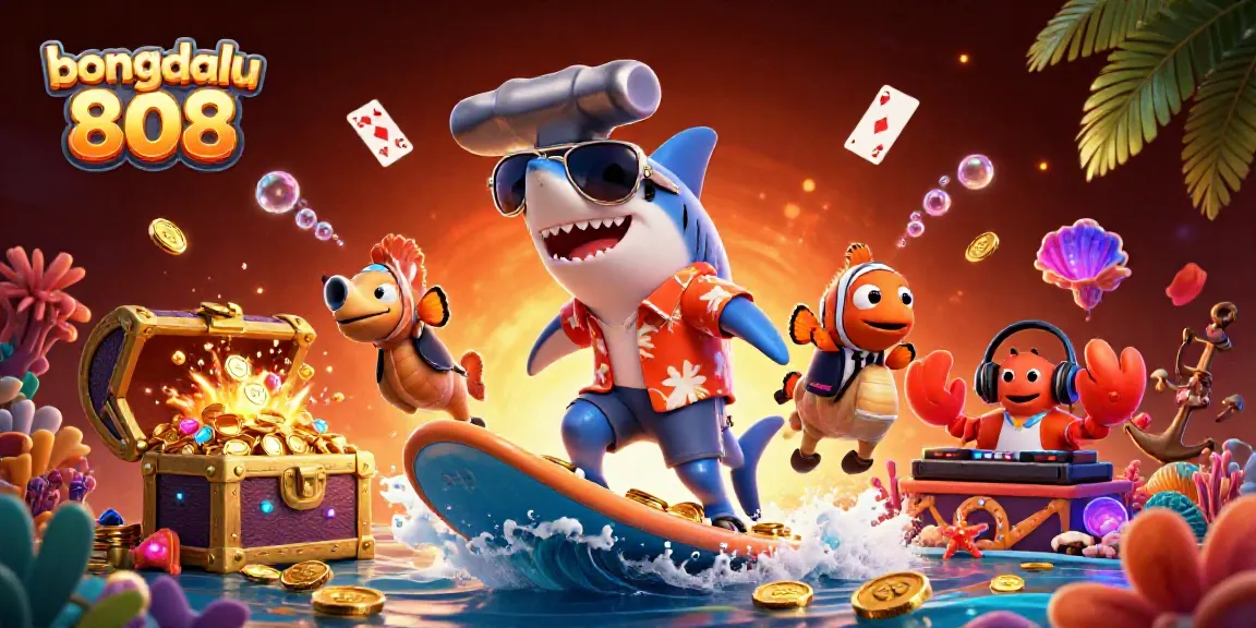 Experience the excitement of bongdalu 808 with a dynamic sports-themed 3D illustration featuring vibrant characters.