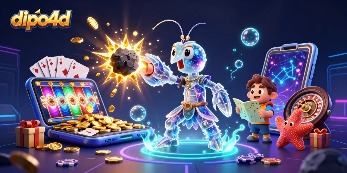 Experience exciting wins with dipo4d; galactic samurai and starfish in a vibrant casino world.