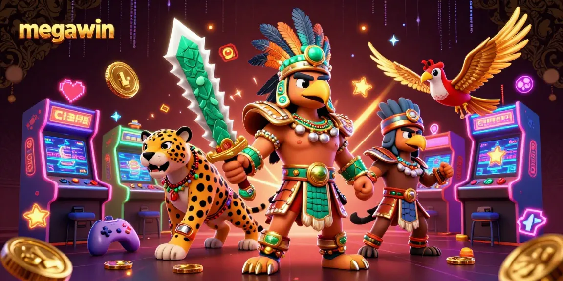 Menghadapi peluang besar di MEGAWIN77, simbol jackpot terinspirasi oleh pejuang Aztec.