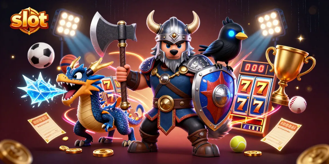 Boost your slot gameplay with the Viking wolf warrior, dragon, and dynamic sports elements.
