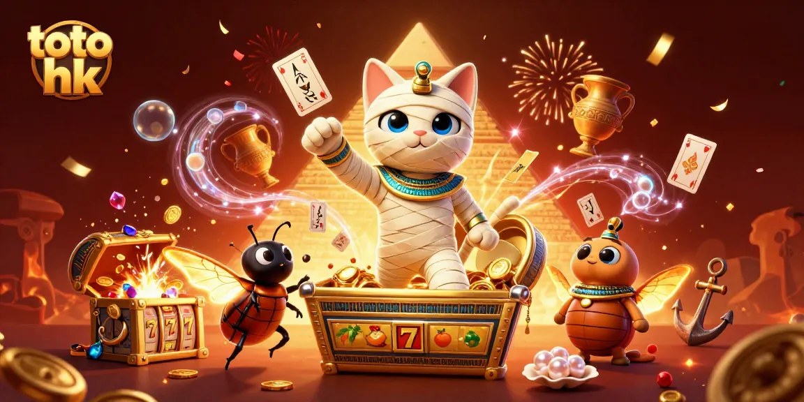 Menangkan toto hk dengan Mummy Cat dan Scarab Beetle di kasino penuhi jackpot!